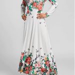 Mesh Insert Floral Maxi Dress