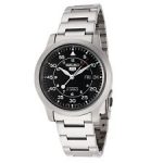 SEIKO 5 SNK809 SNK809K1 Automatic 21 Jewels Black Dial Stainless Steel Men Watch
