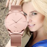 Chic Wrist Watch Stainless Steel Analog Quartz Bracelet Women Men Watches